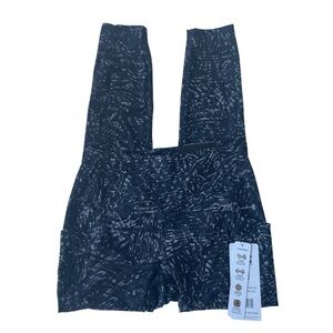 RBX Black Gray Ankle Legging Workout Pants Wicking Squat Proof Ladies Small NWT